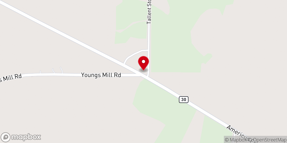 Map showing location of Americus Church of Christ