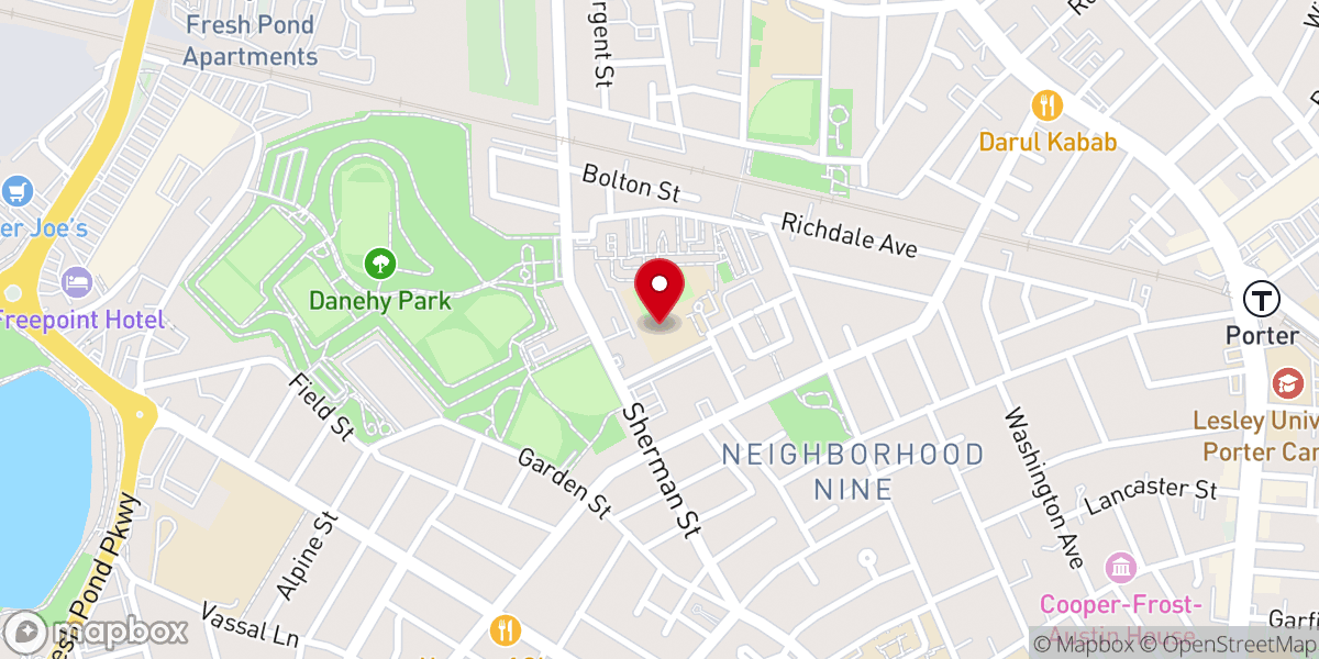 Map showing location of Fresh Pond Monthly Meeting (Quaker Meeting)
