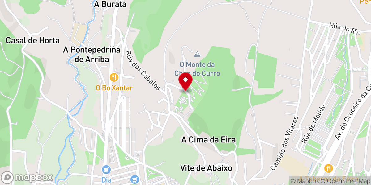 Map showing location of Monte Deus