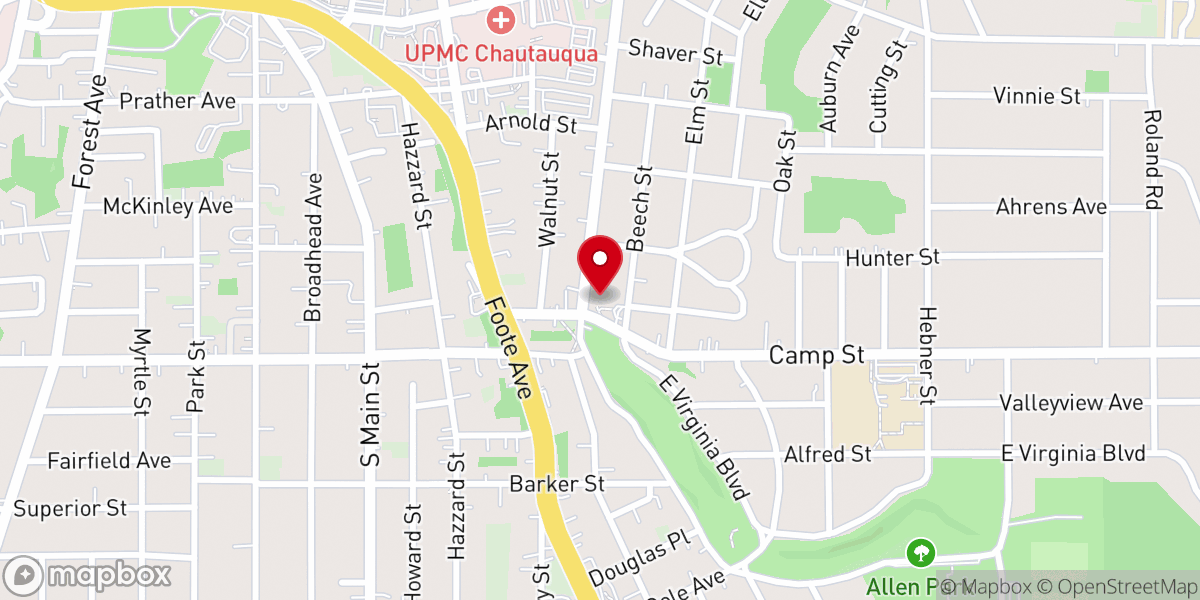 Map showing location of Weakland Chapel