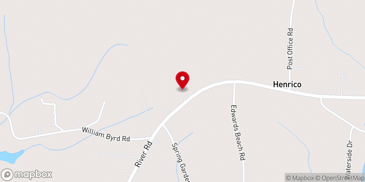 Map showing location of Cedar Grove Baptist Church