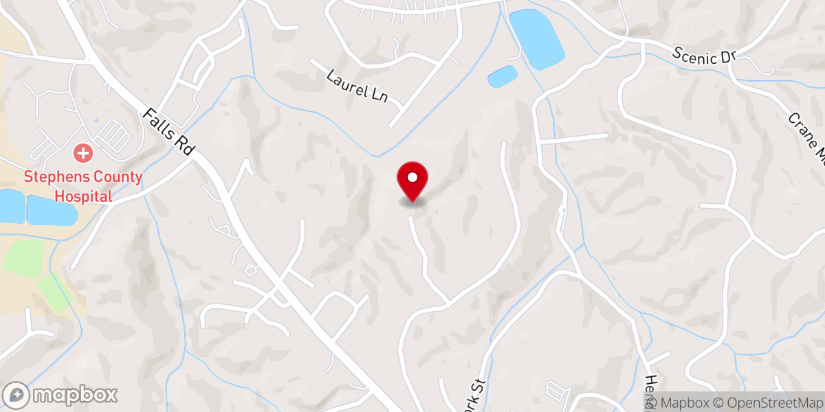 Map showing location of Flat Rock Farm Weddings & Events
