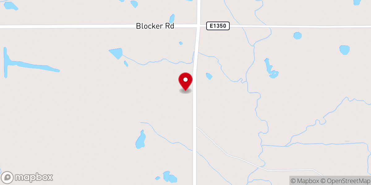 Map showing location of Blocker Church