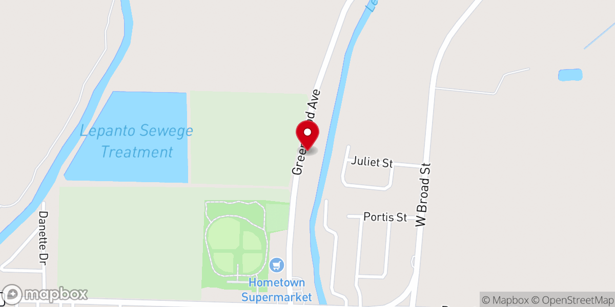 Map showing location of Revival Center Church