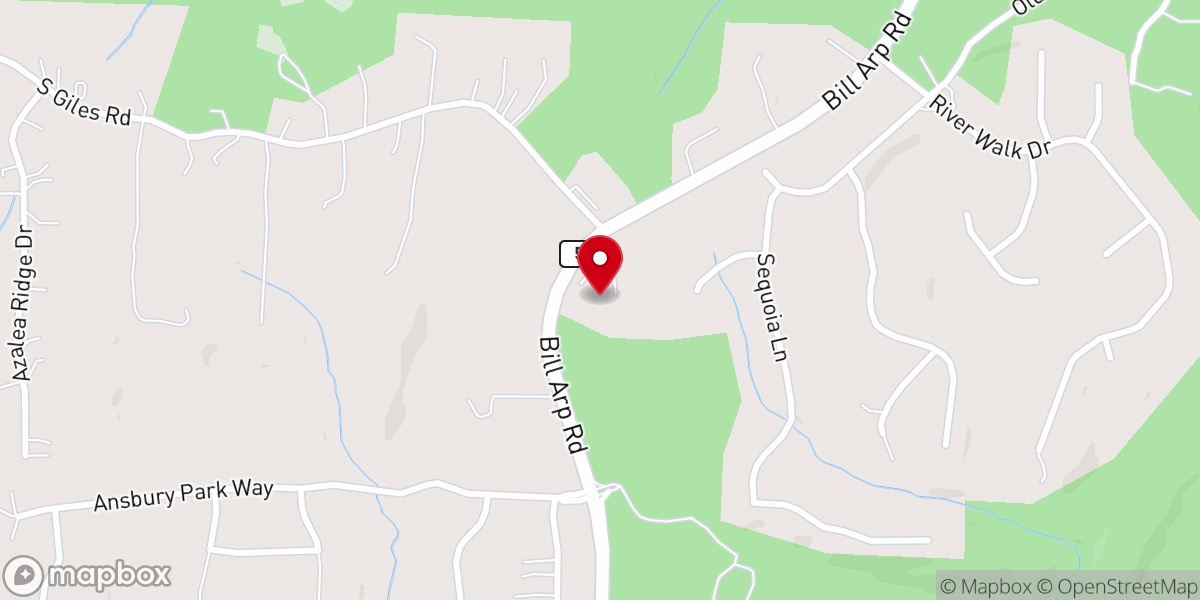Map showing location of New Covenant United Methodist Church