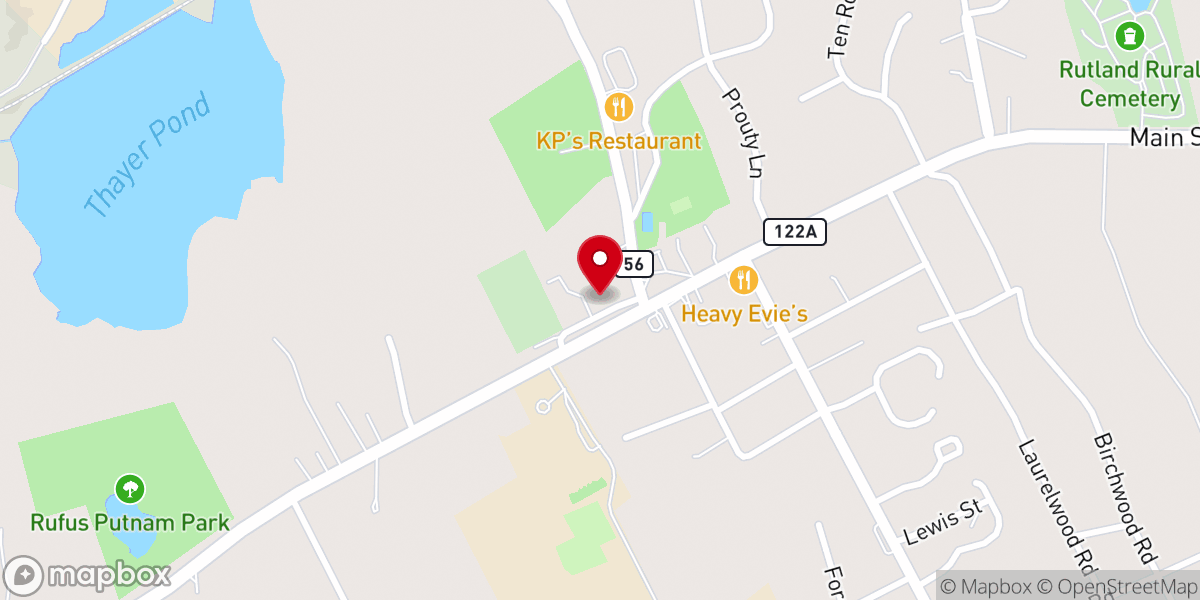 Map showing location of First Congregational Church of Rutland