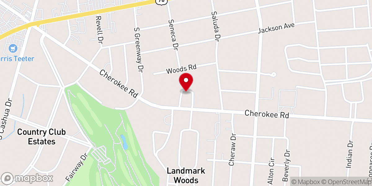 Map showing location of All Saints Episcopal Church
