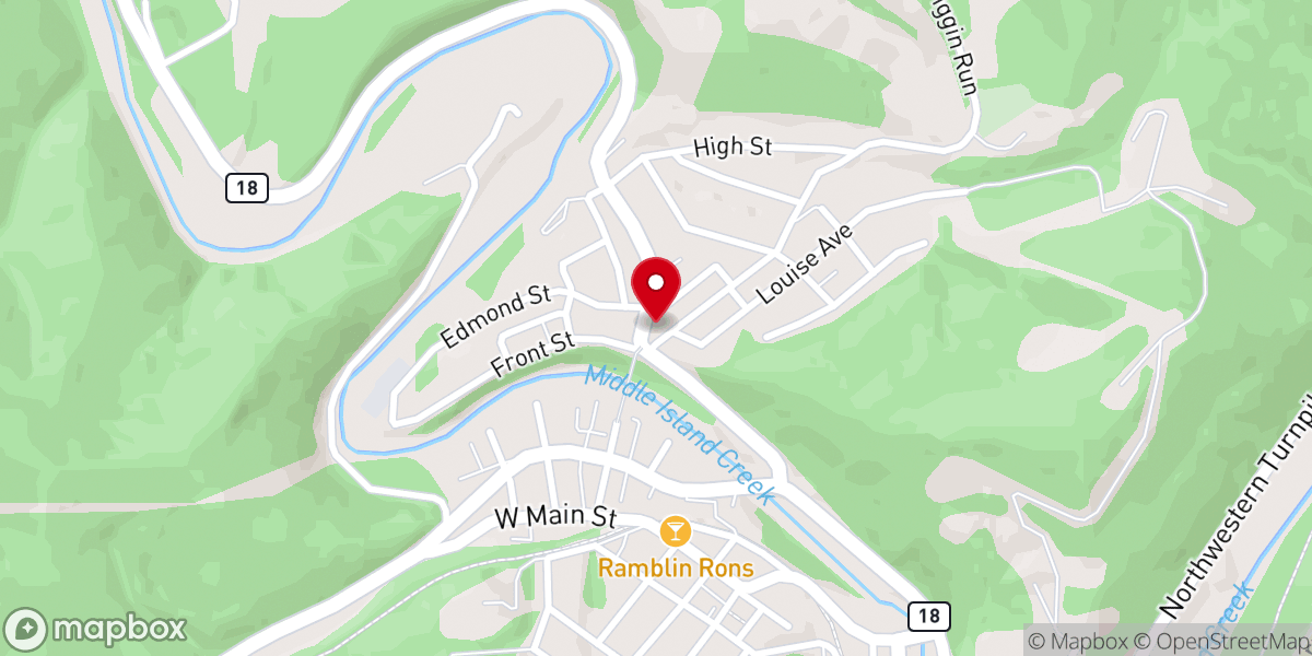 Map showing location of West Union Christian Church Annex