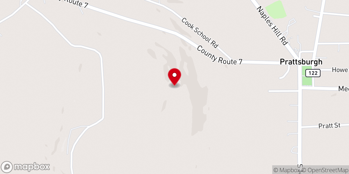 Map showing location of Prattsburgh Bible Church