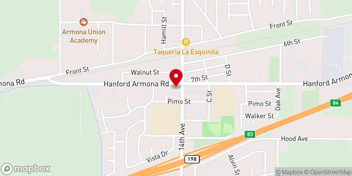 Map showing location of United Methodist Church