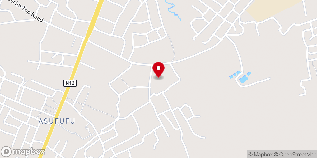 Map showing location of The Apostolic Church, Ghana Adomako