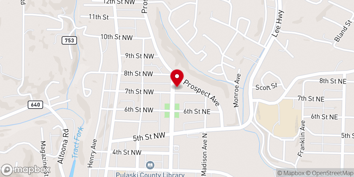 Map showing location of St Edwards Catholic Church