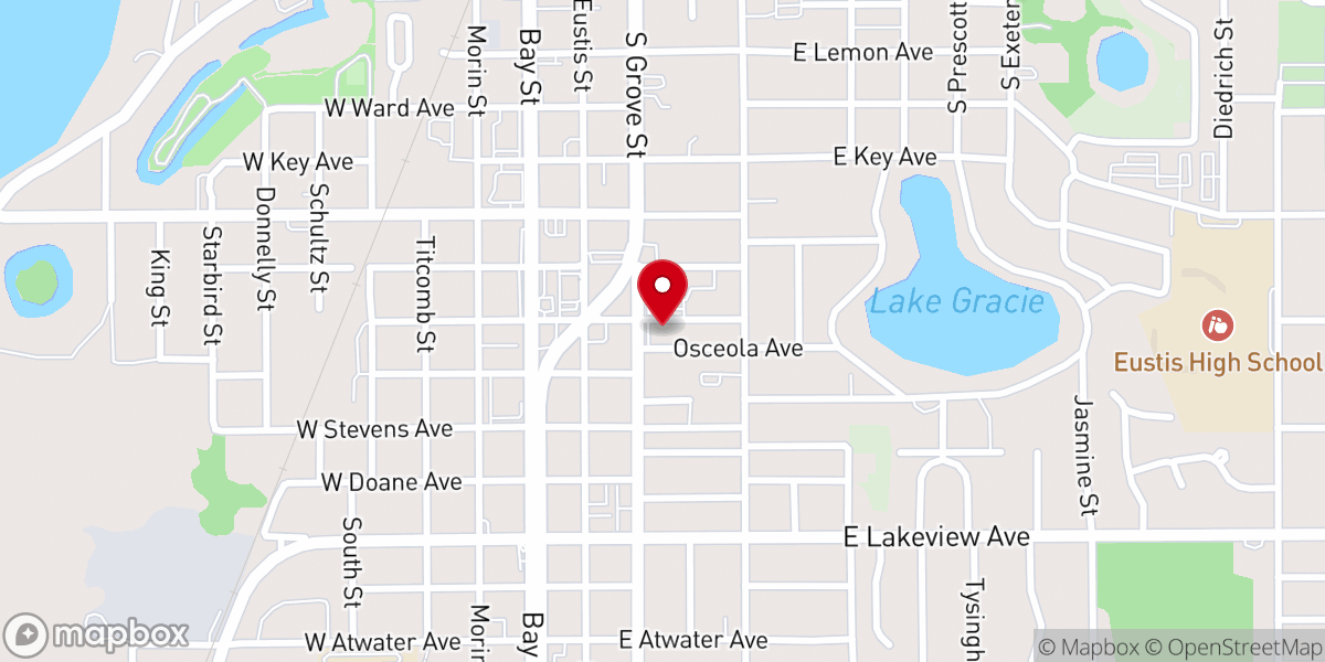 Map showing location of St. Mary of the Lakes
