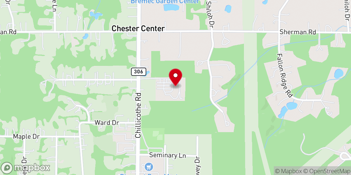 Map showing location of Christ Presbyterian Church