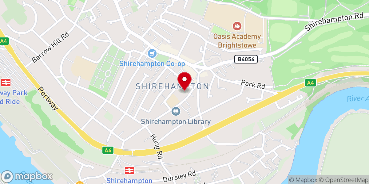 Map showing location of Shirehampton Baptist Church