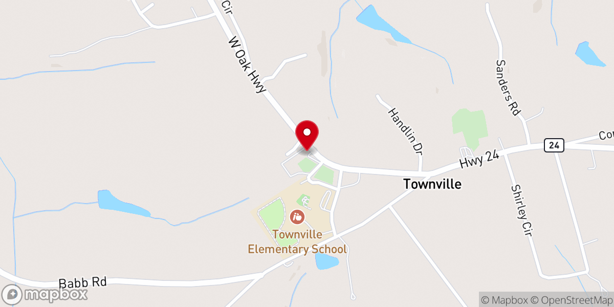 Map showing location of Dickson Memorial United Methodist
