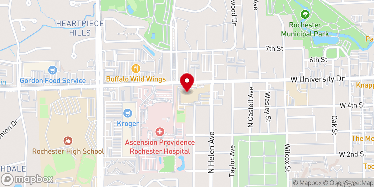 Map showing location of St. John Lutheran School