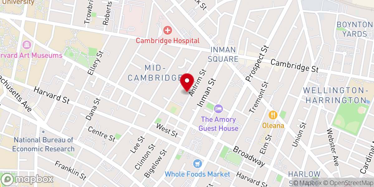 Map showing location of First Reformed Presbyterian Church of Cambridge, RPCNA