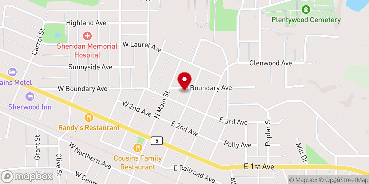 Map showing location of Living Hope Church