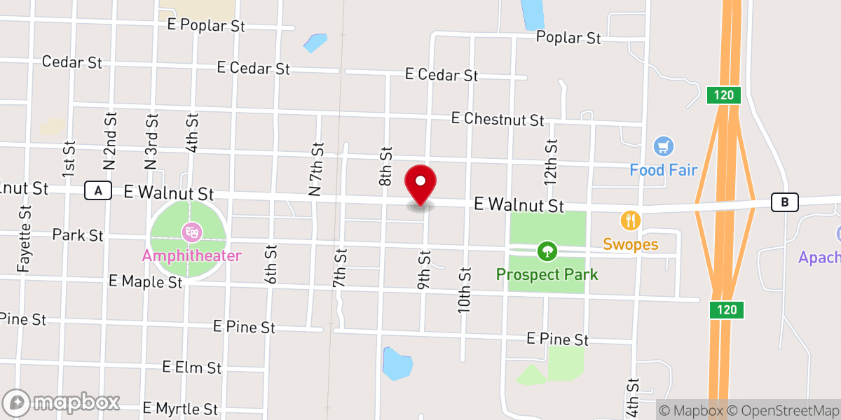 Map showing location of St. Bridget Mission