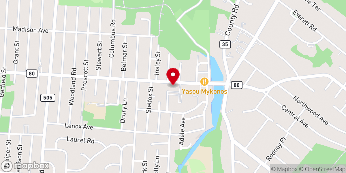 Map showing location of Demarest United Methodist Church