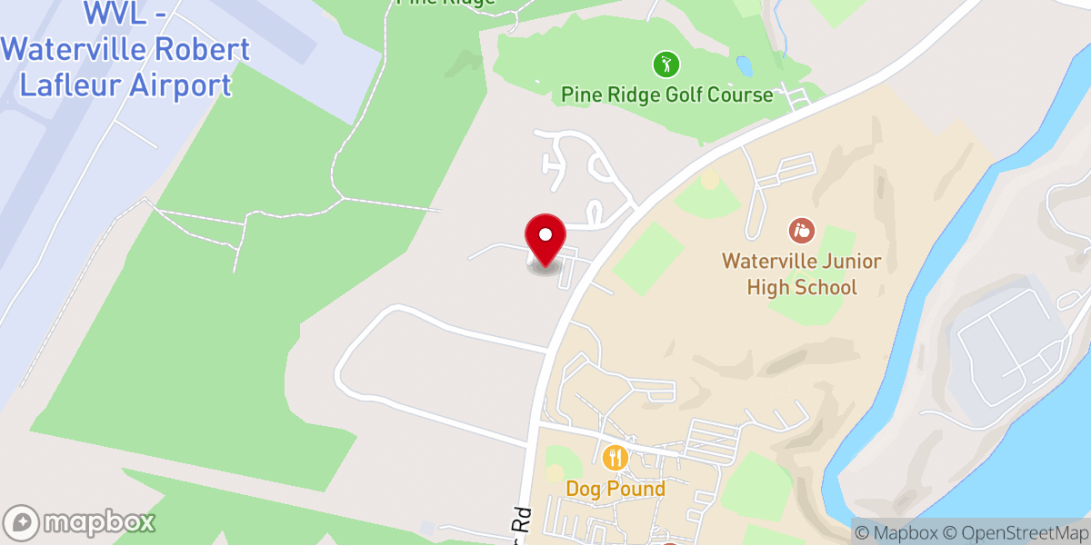 Map showing location of Centerpoint Community Church Waterville