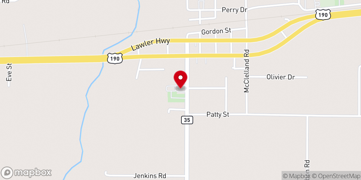 Map showing location of St Bridget's Catholic Church
