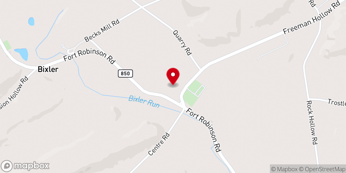 Map showing location of Centre Presbyterian Church
