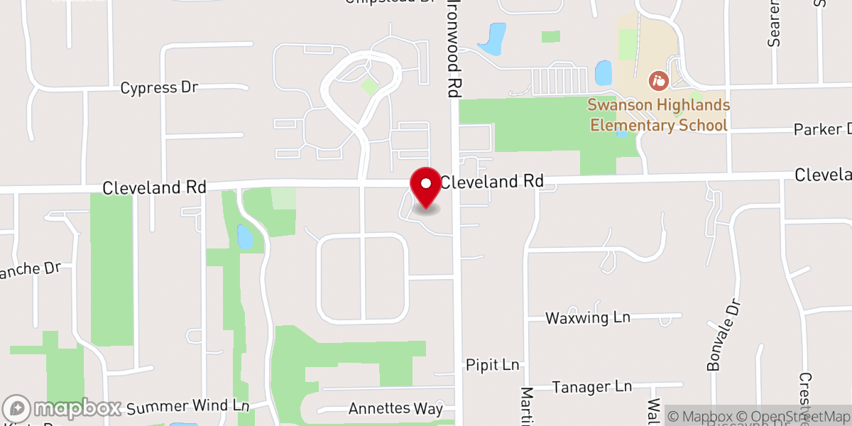 Map showing location of Prince of Peace Church of the Brethren