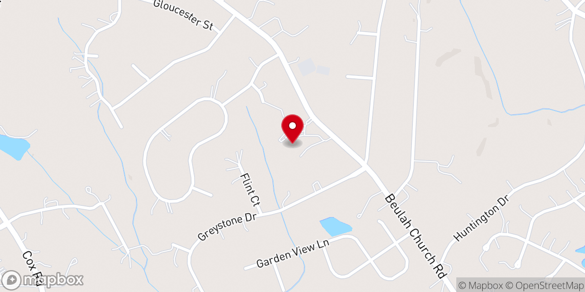 Map showing location of Bethany Church of Weddington
