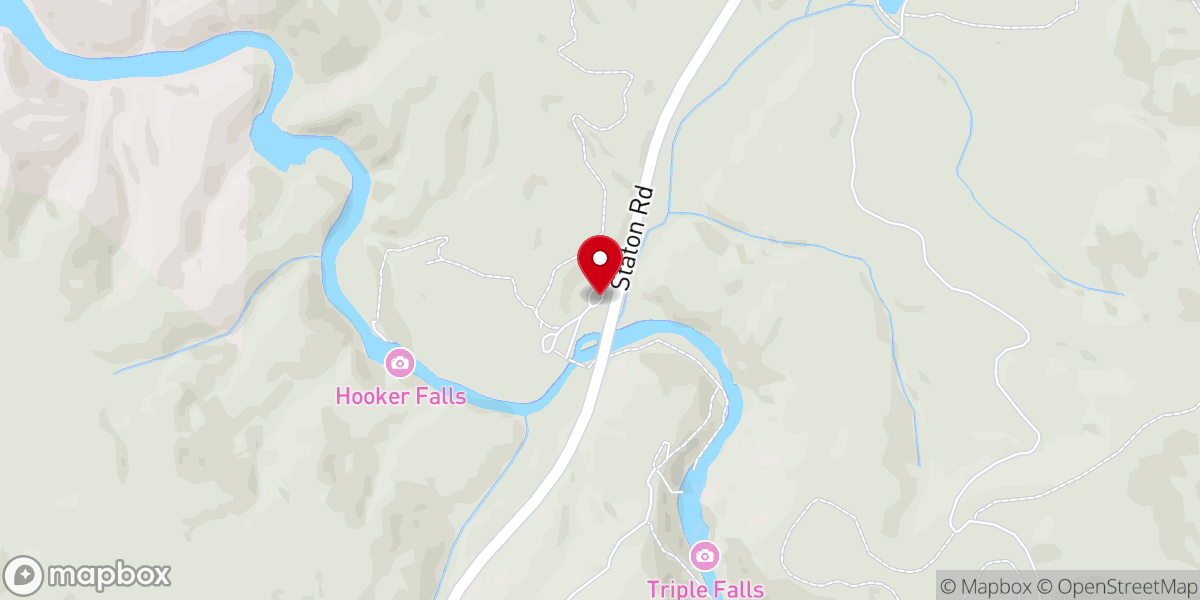 Map showing location of Hooker Falls Access Area