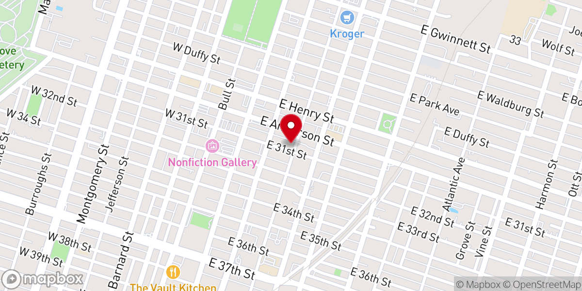 Map showing location of Israelite Baptist Church