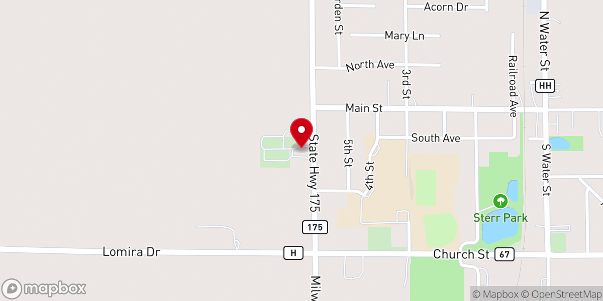 Map showing location of St. Mary Catholic Church