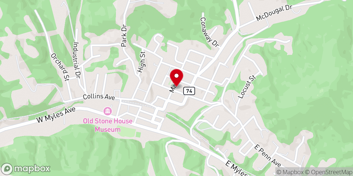 Map showing location of Pennsboro United Methodist Church