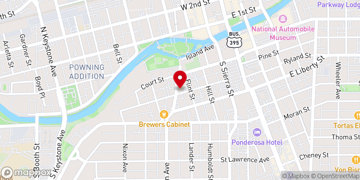 Map showing location of Diocese of Reno Offices