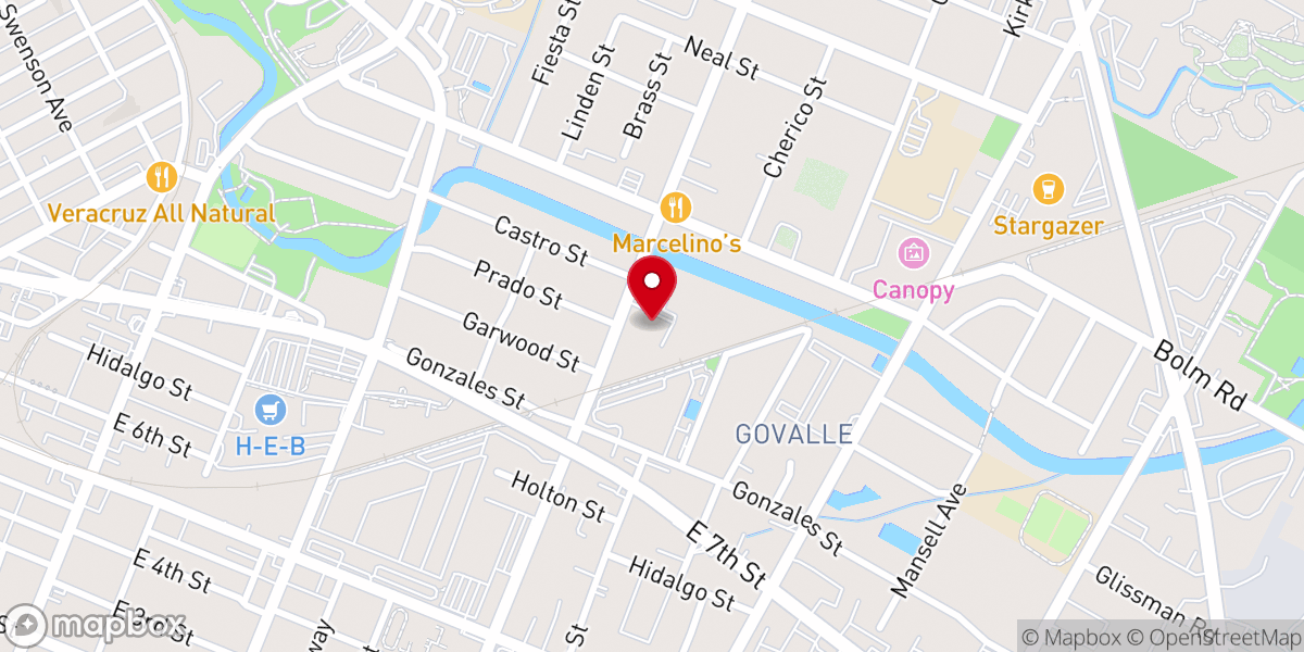 Map showing location of Shine Church Austin