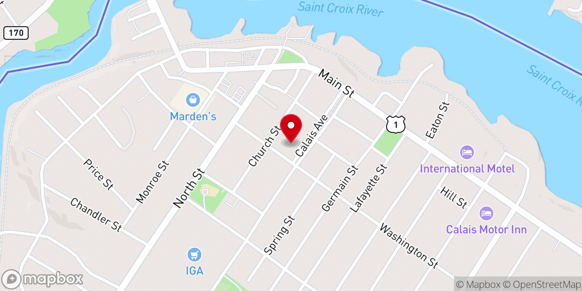 Map showing location of St. Kateri Tekakwitha Parish
