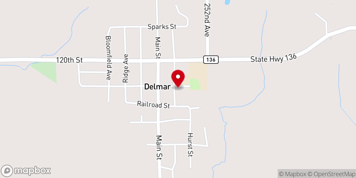 Map showing location of St Patrick Catholic Church