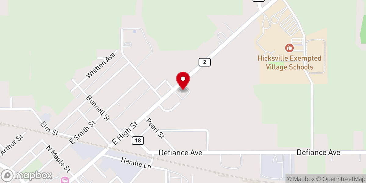 Map showing location of St. John Lutheran Church