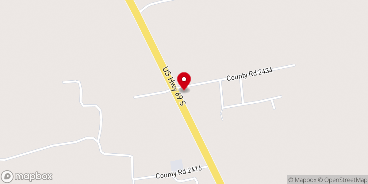 Map showing location of Highway 69 Church of Christ