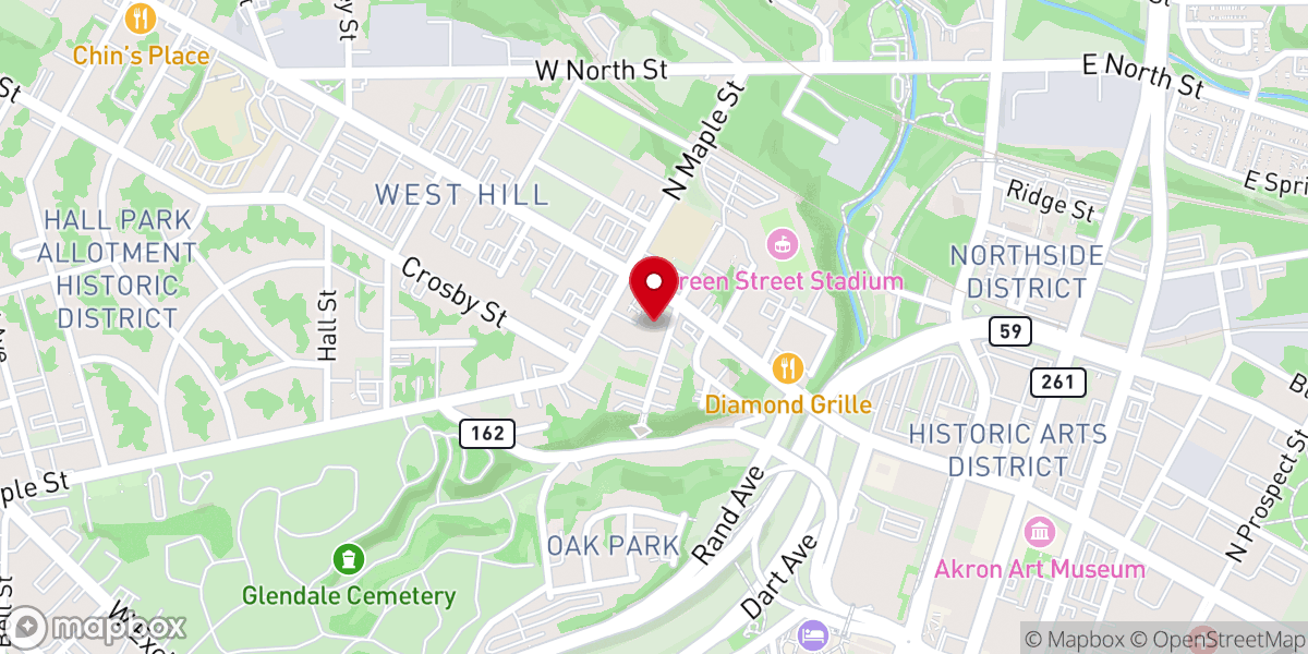Map showing location of St Vincent de Paul Parish