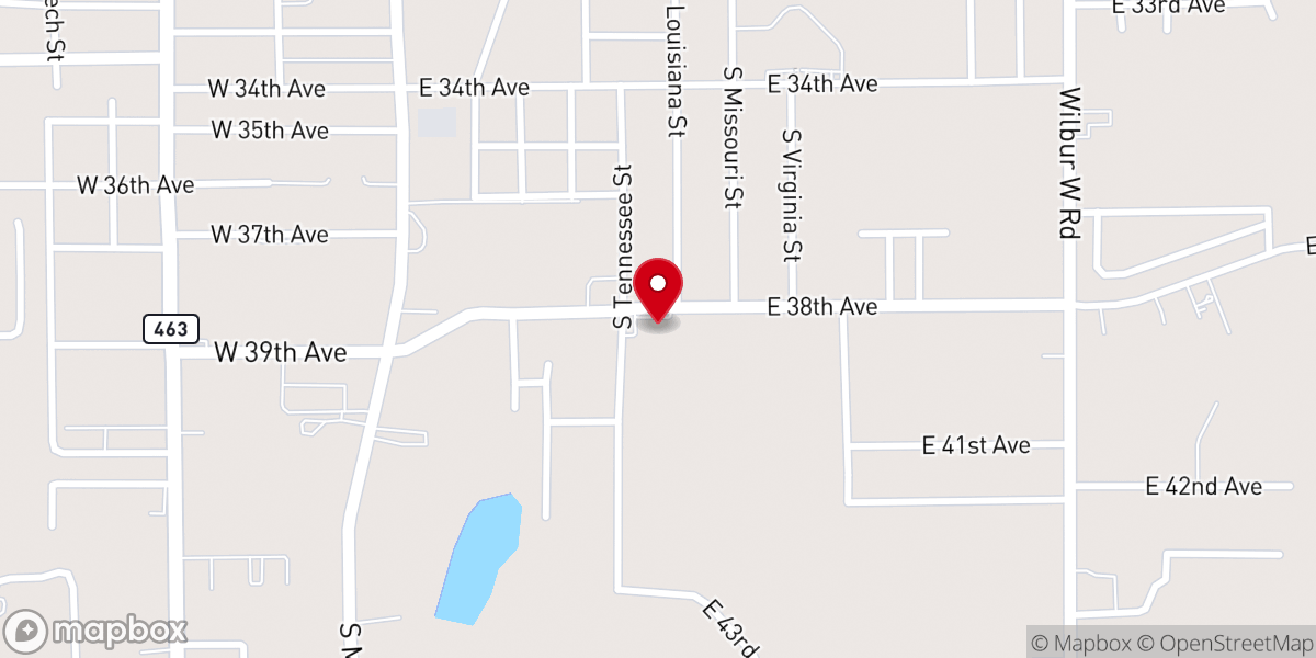 Map showing location of Mt Calvary Baptist Church