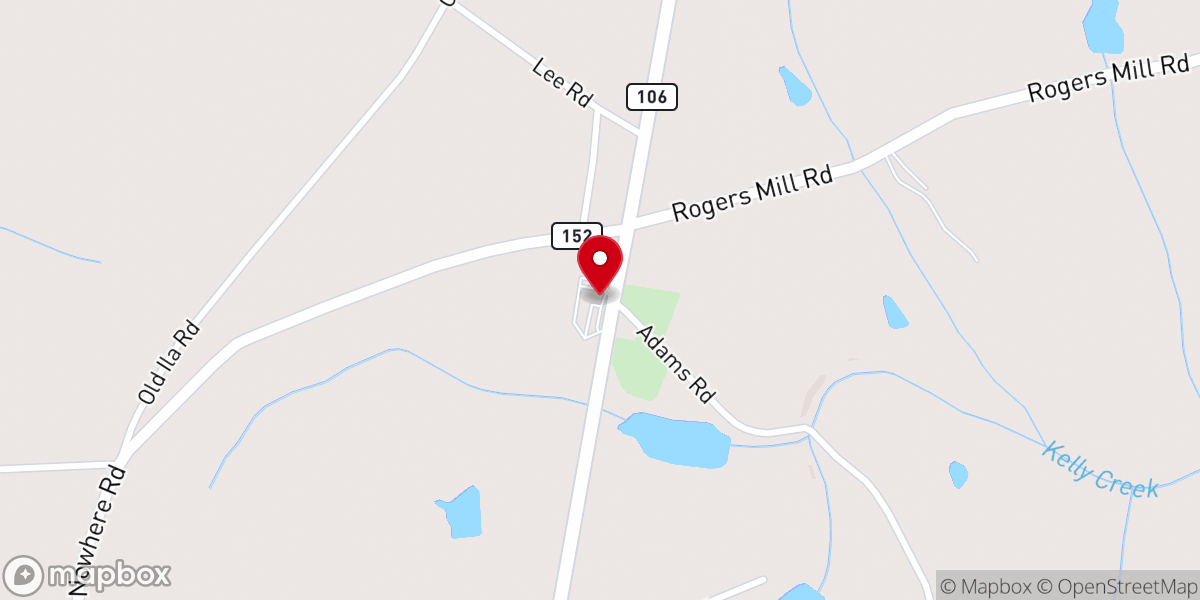 Map showing location of Union Baptist Church