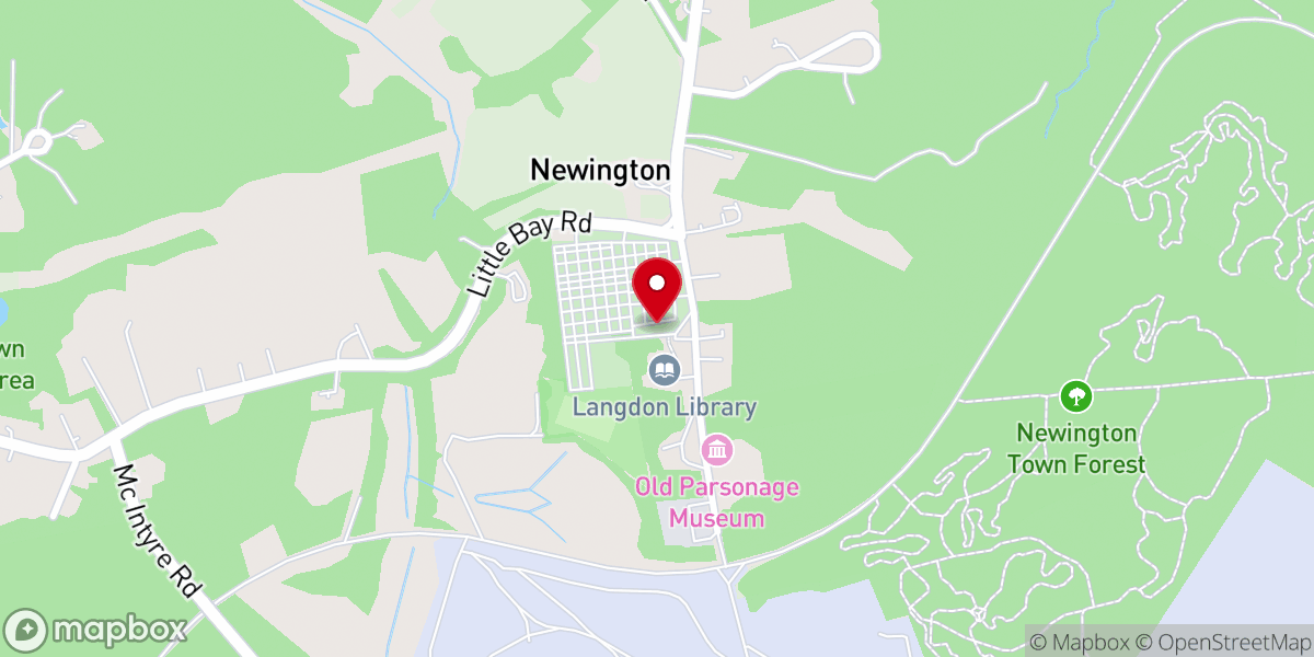 Map showing location of Newington Town Church