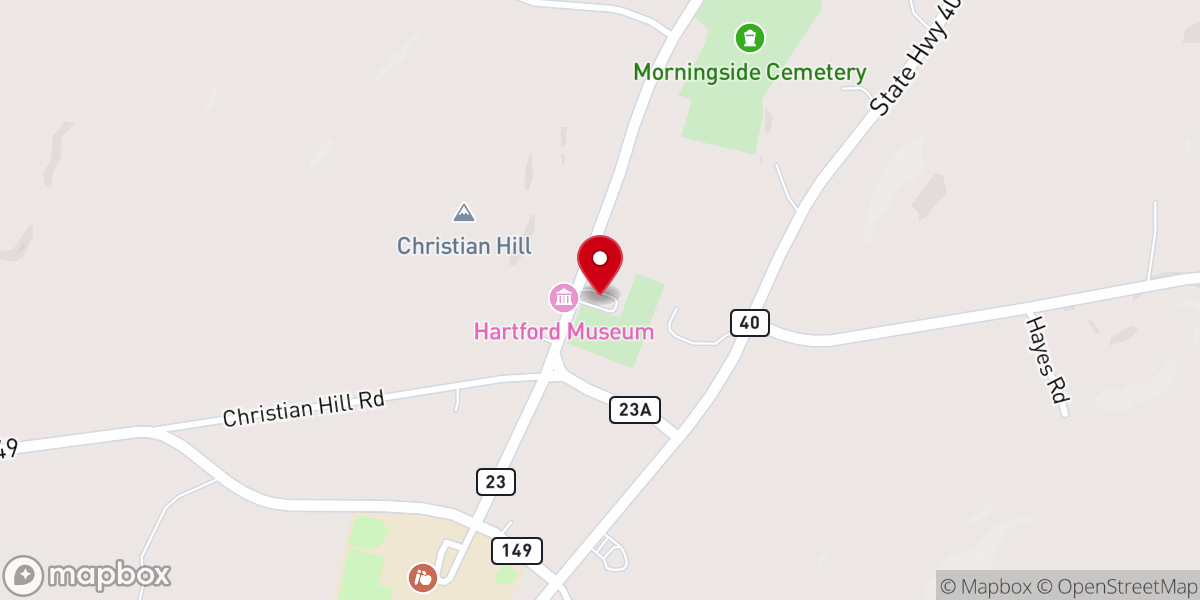 Map showing location of Hartford Yoked Parish