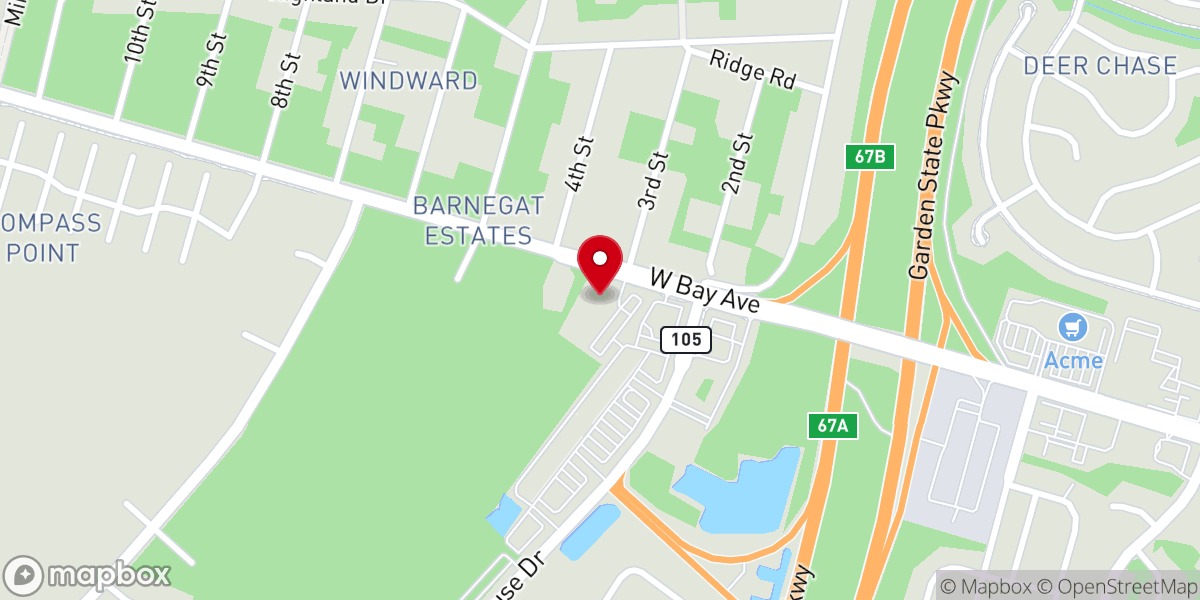 Map showing location of Bayside Chapel