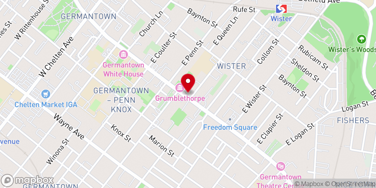 Map showing location of House Of Glory Philly