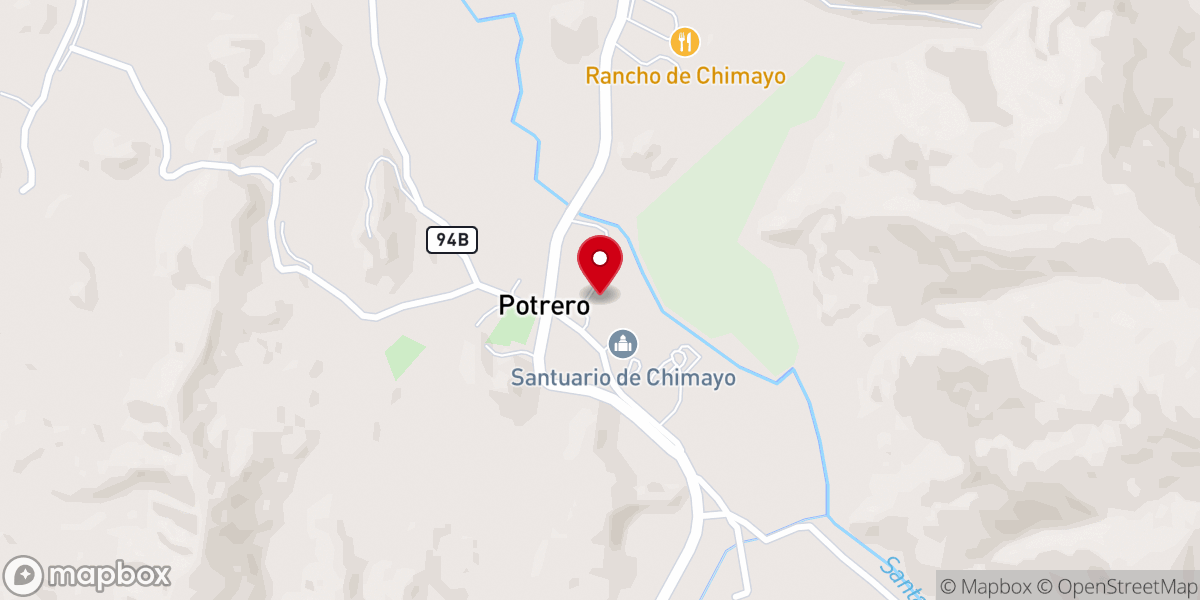 Map showing location of Holy Family Chapel