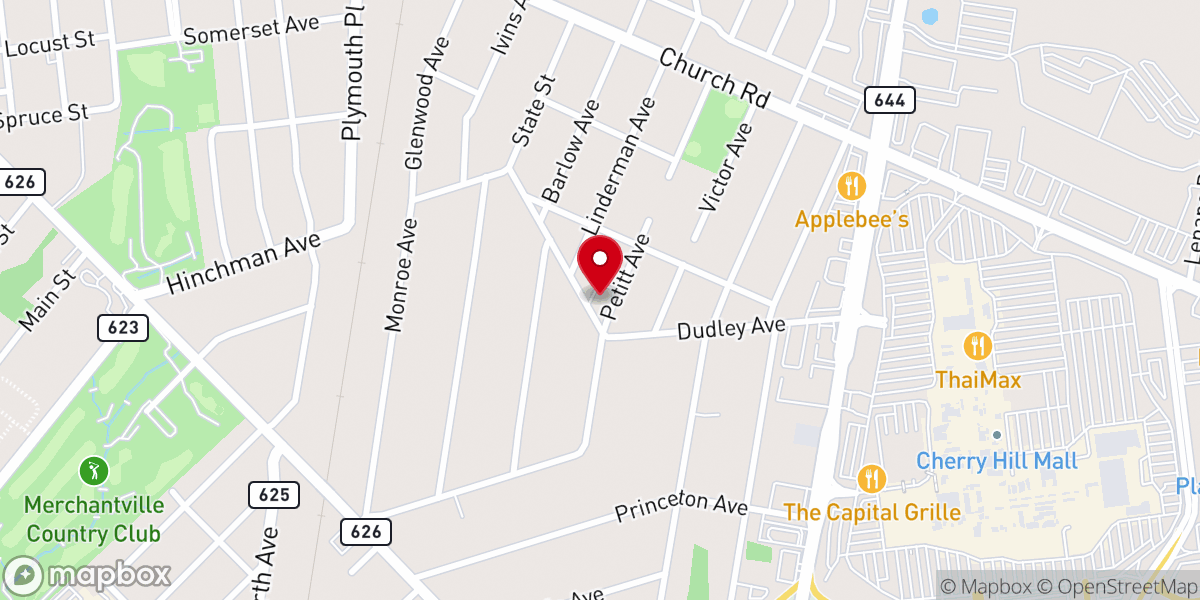 Map showing location of Faith Baptist Church