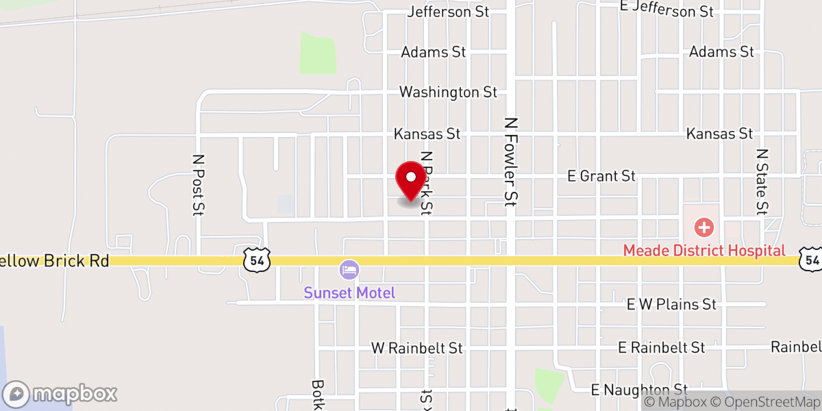 Map showing location of United Methodist Church